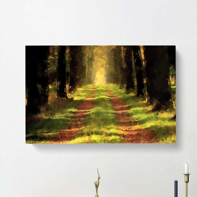 Direction of the Forest in Abstract - Wrapped Canvas Painting Print East Urban Home Size: 60cm H x 91cm W x 3cm D on Productcaster.