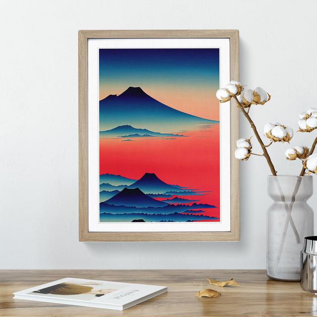 A Mountain Sunset No.3 - Picture Frame Graphic Art Alpen Home Size: 64cm H x 46cm W x 2cm D, Frame Colour: Oak on Productcaster.