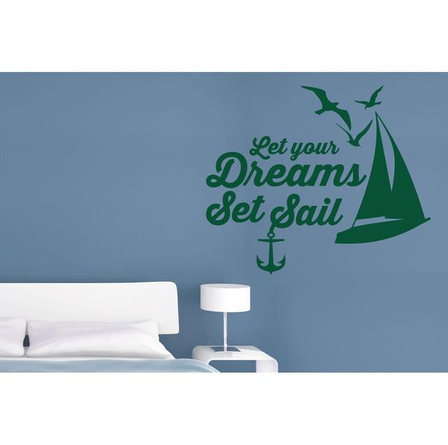 Nautical & Beach Wall Decal East Urban Home Size: Medium, Colour: Dark Green on Productcaster.