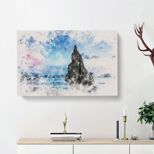 Sunrise on a Beach in Spain - Wrapped Canvas Graphic Art Print East Urban Home Size: 60cm H x 91cm W x 3cm D on Productcaster.