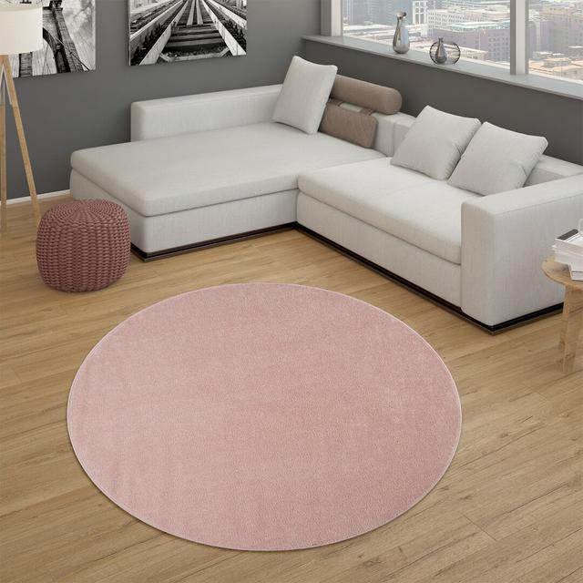 Actisdano Simple and Modern Power Loom Pink Rug Ebern Designs Rug Size: Runner 80 x 250cm on Productcaster.