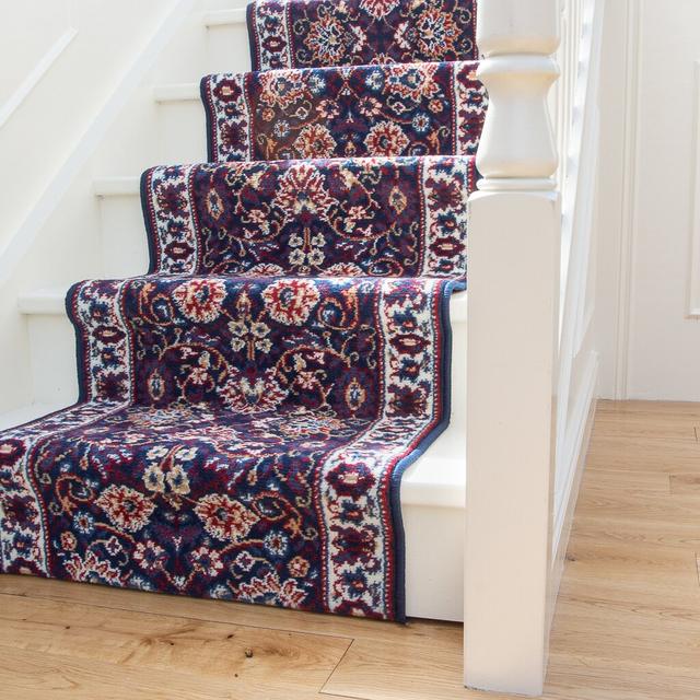 Colucci Oriental Stair Purple/Red/Cream Rug World Menagerie Rug Size: Runner 70 x 1500cm on Productcaster.