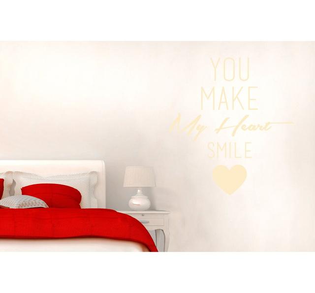 You Make My Heart Smile Wall Sticker Happy Larry Colour: Beige on Productcaster.