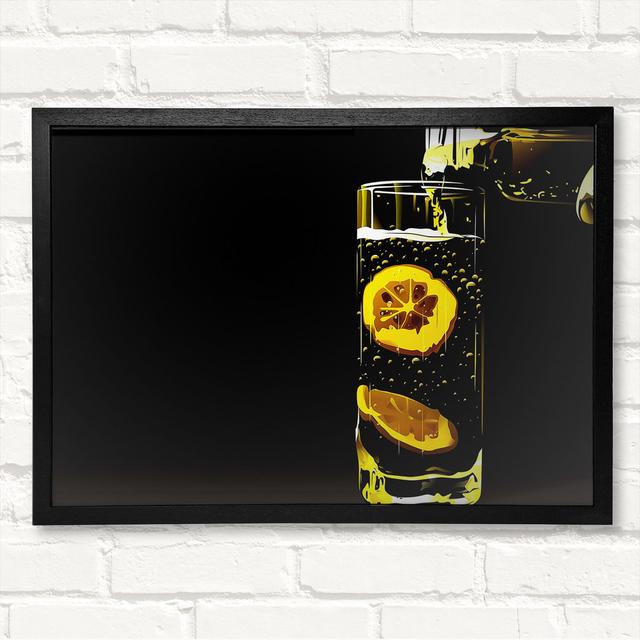 Water With Lemon - Closed Corner Frame Art Prints on Wood ClassicLiving Size: 59.7cm H x 84.1cm W on Productcaster.