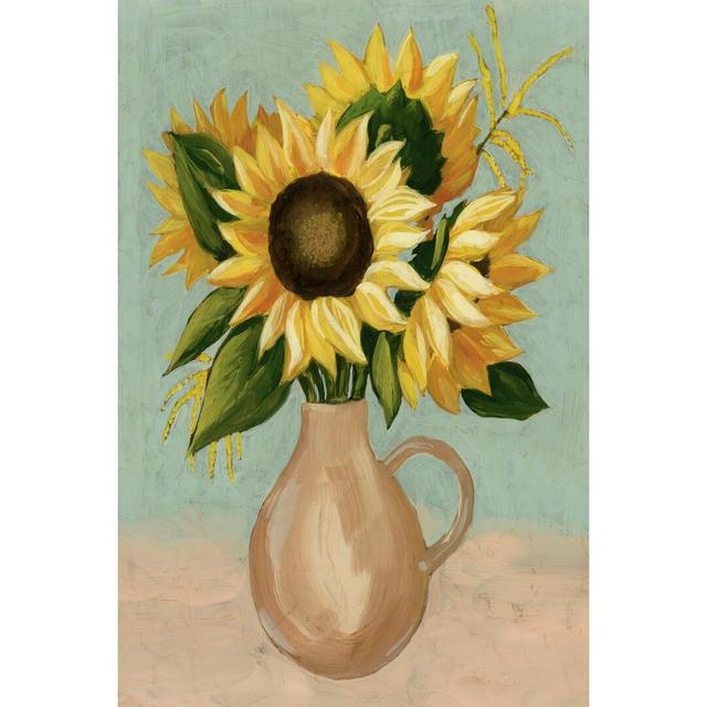 Sunflower Afternoon I by Grace Popp - Wrapped Canvas Painting August Grove Size: 122cm H x 81cm W on Productcaster.