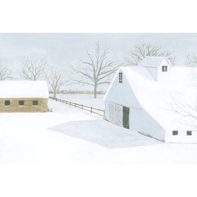 Whiteout Farm II by Grace Popp - Wrapped Canvas Print Rosalind Wheeler Size: 51cm H x 76cm W on Productcaster.