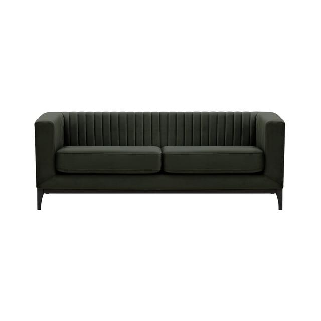 Sofa Buker Canora Grey Farbe: Dunkelgrau, Beinfarbe: Schwarz on Productcaster.