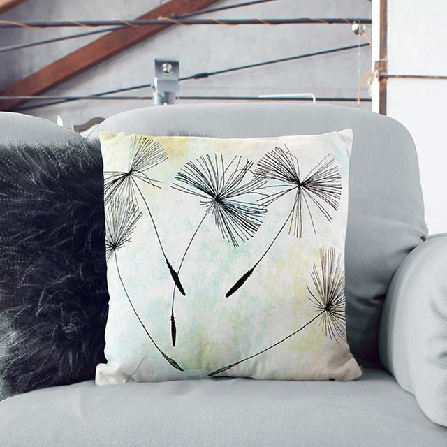 Dandelion Seeds in Abstract Cushion with Filling East Urban Home Backing Colour: Stone, Size: 55cm H x 55cm W x 20cm D on Productcaster.