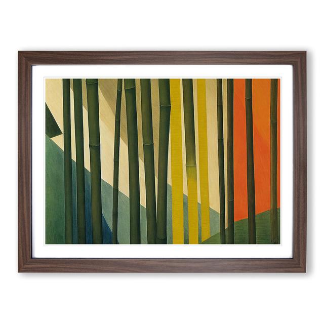 Stupendous Abstract Bamboo Forest - Picture Frame Painting Bay Isle Home Size: 46cm H x 64cm W x 2cm D, Frame Colour: Walnut Framed on Productcaster.