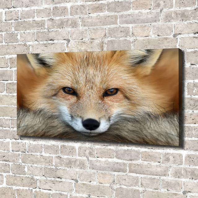 Fox - Wrapped Canvas Art Prints Union Rustic Format: Glass, Size: 70cm H x 100cm W on Productcaster.