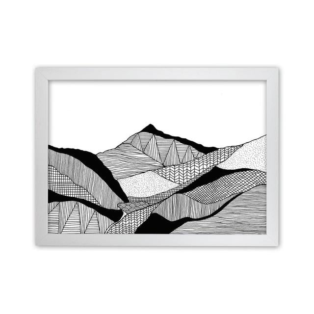 New Snowdon by Carissa Tanton - Graphic Art Print on Paper Union Rustic Frame Option: White Framed, Size: 25cm H x 34cm W x 3cm D on Productcaster.