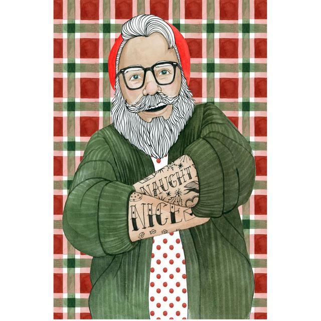 Hipster Santa II by Grace Popp - Wrapped Canvas Print The Seasonal Aisle Size: 122cm H x 81cm W x 3.8cm D on Productcaster.