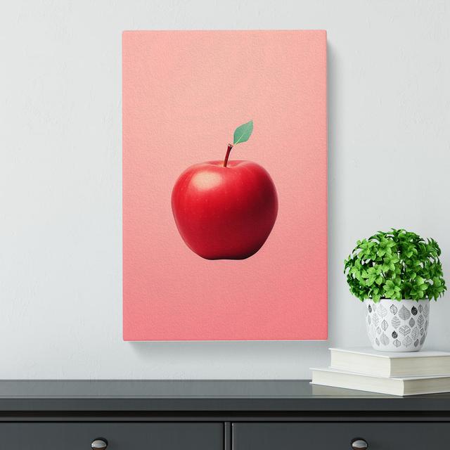 Apple Minimalism - Wrapped Canvas Print Marlow Home Co. Size: 76cm H x 50cm W x 3cm D on Productcaster.