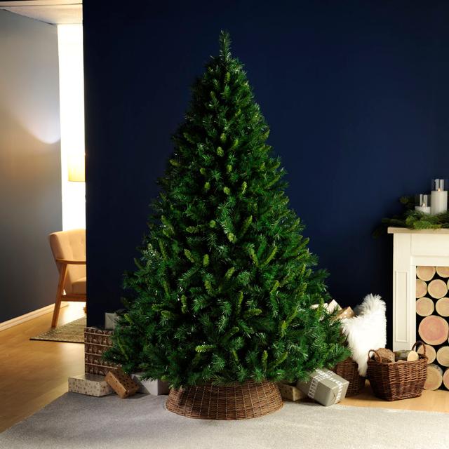 Victoria Green Pine Artificial Christmas Tree The Seasonal Aisle Size: 210cm H x 140cm W x 140cm D on Productcaster.