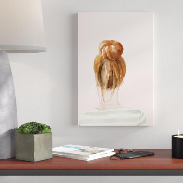 Top Knot Sailor Stripes II by Jennifer Paxton Parker - Wrapped Canvas Painting Print Blue Elephant Size: 46cm H x 30cm W on Productcaster.