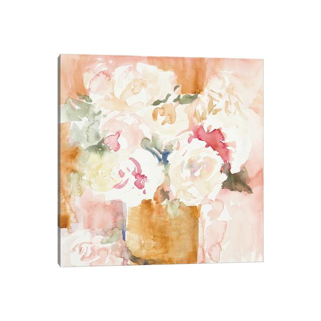 Cascading Blooms II by Lanie Loreth - Wrapped Canvas Painting ClassicLiving Size: 30.48cm H x 30.48cm W x 1.905cm D on Productcaster.