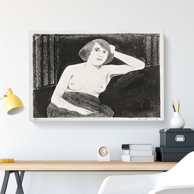 Female Nude by Samuel De Mesquita - Wrapped Canvas Painting East Urban Home Size: 35cm H x 50cm W x 3cm D on Productcaster.