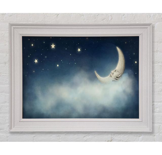 The Slumber Moon Clouds Framed Print Ebern Designs Size: 42cm H x 59.7cm W on Productcaster.