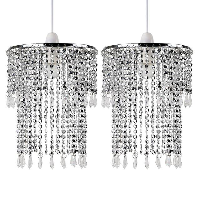 2 Tiered 21.5cm Metal/Acrylic Novelty Pendant Shade (Set of 2) Rosdorf Park on Productcaster.