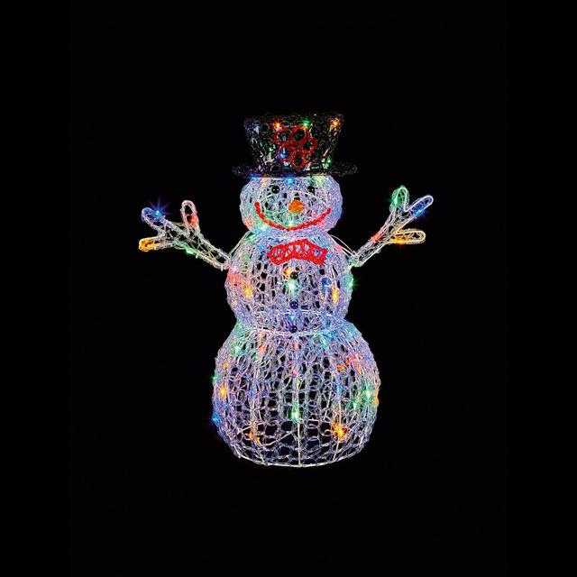 Soft Acrylic Multicoloured LED Snowman The Seasonal Aisle on Productcaster.