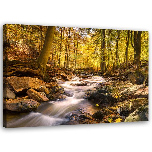 Canvas Print, Orange Landscapes 16741 Union Rustic Size: 80" H x 120" W on Productcaster.