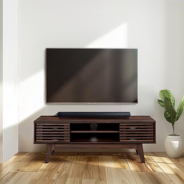 Emaline TV Stand for TVs up to 43" Mercury Row Colour: Walnut Brown on Productcaster.