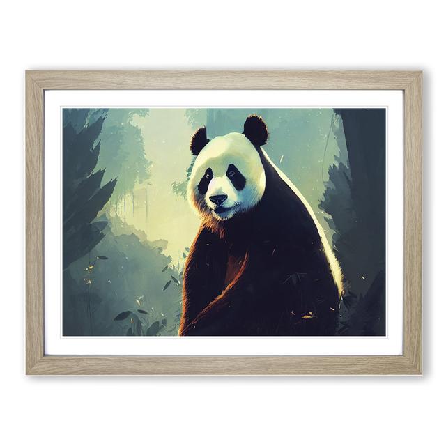 Panda Painting Vol.1 Abstract - Picture Frame Graphic Art Alpen Home Frame Colour: Oak, Size: 46cm H x 64cm W x 2cm D on Productcaster.