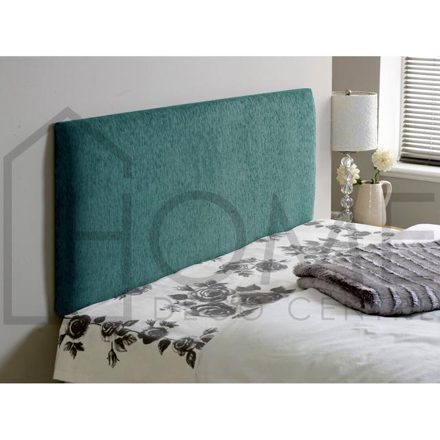 Upholstered Headboard Home deco centre Colour: Aqua, Upholstery: Chenille, Size: Double (4'6) on Productcaster.