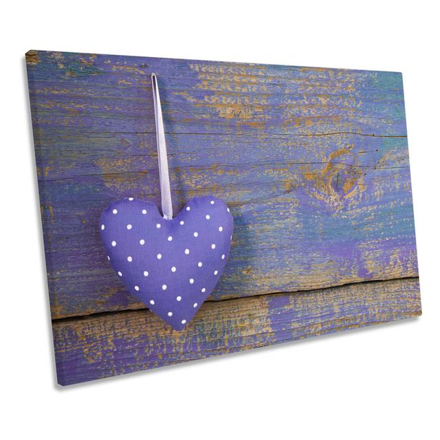 Shabby Elegance Heart - Wrapped Canvas Print Ebern Designs Size: 50.8cm H x 76.2cm W x 2cm D on Productcaster.