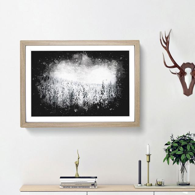 Winter Trees Abstract - Picture Frame Graphic Art Print East Urban Home Size: 24cm H x 33cm W x 2cm D, Frame Option: Oak Framed on Productcaster.