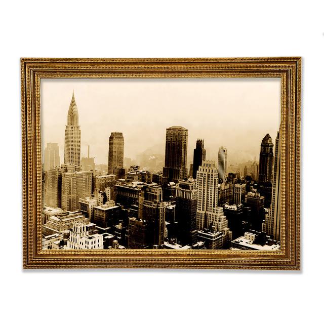 Chicago Mist Sepia - Print Ebern Designs Size: 59.1cm H x 84.1cm W x 3cm D on Productcaster.