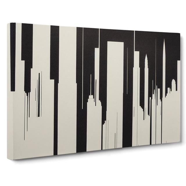 Incredible Skyscraper Skyline Abstract - Wrapped Canvas Graphic Art Metro Lane Size: 40cm H x 60cm W x 3cm D on Productcaster.