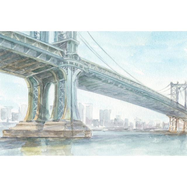 Iconic Watercolor Bridge IV by Ethan Harper - Wrapped Canvas Graphic Art Highland Dunes Size: 30cm H x 46cm W on Productcaster.