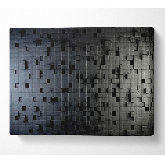 3D Cubes Black - Print Metro Lane Size: 81cm H x 121.9cm W x 10cm D on Productcaster.