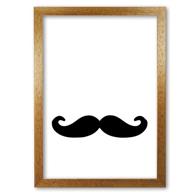 Moustache - Painting Print on Paper East Urban Home Format: Honey Oak Frame, Size: 42 cm H x 30 cm W x 5 cm D on Productcaster.