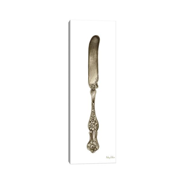 Vintage Tableware II Knife by Kelsey Wilson - Wrapped Canvas Panoramic Painting Ophelia & Co. Size: 91.44cm H x 30.48cm W x 1.91cm D on Productcaster.