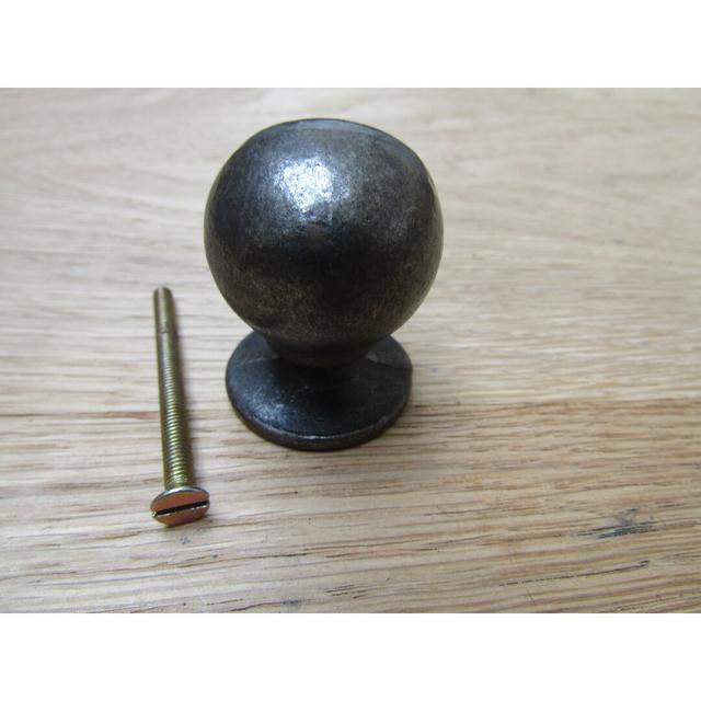 Clem 30mm Diameter Round Knob Marlow Home Co. Finish: Antique Iron on Productcaster.