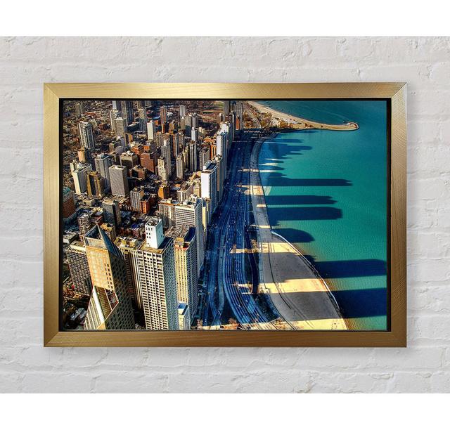 Chicago Beach - Single Picture Frame Art Prints Bright Star Size: 100cm H x 141.4cm W on Productcaster.