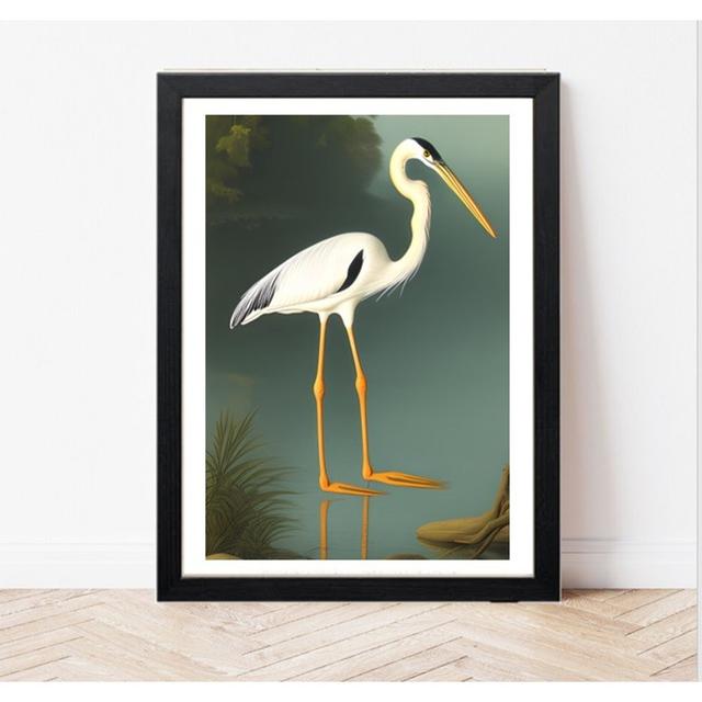 Pelican Print - Vintage Bird Picture - Pelican In Lake Water - Costal Wall Art - Bathroom Toilet Sig Pergo Classics on Productcaster.