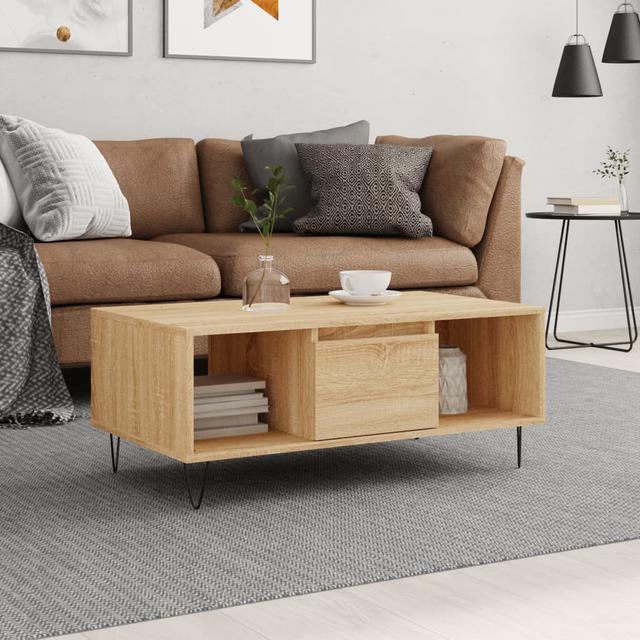 Nairah Coffee Table with Storage 17 Stories Colour: Sonoma Oak on Productcaster.