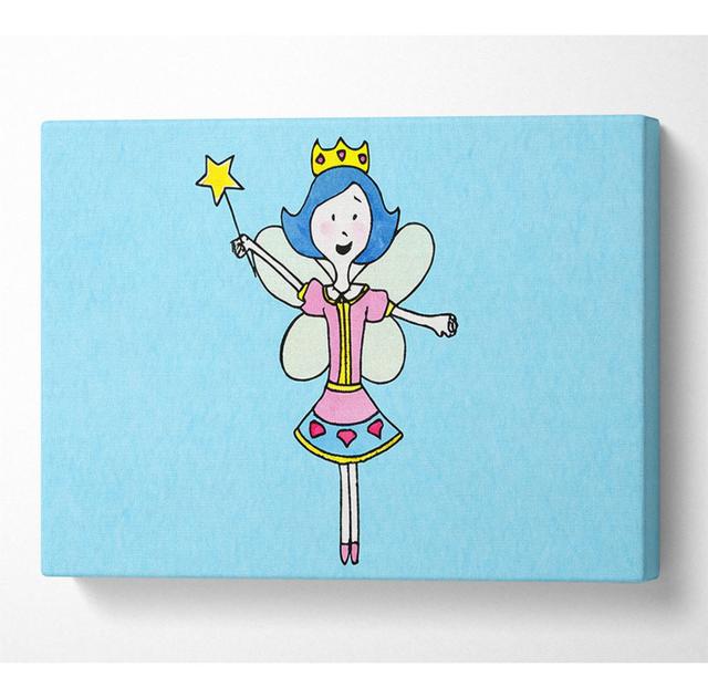 Fairy Princess Baby Blue - Wrapped Canvas Art Prints Harriet Bee Size: 81cm H x 121.9cm W x 10cm D on Productcaster.