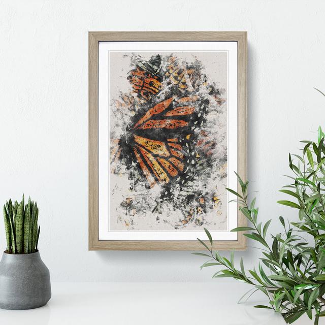 Monarch Butterflies Vol.1 Watercolour - Picture Frame Graphic Art East Urban Home Frame Option: Oak Framed, Size: 90cm H x 65cm W x 2cm D on Productcaster.