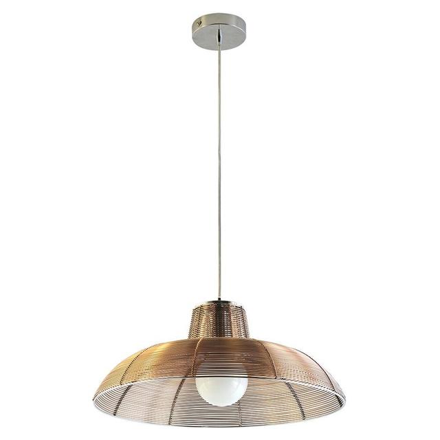 Glenavy 1 - Light Nickel Dome Pendant Ebern Designs Shade Colour: Coffee on Productcaster.