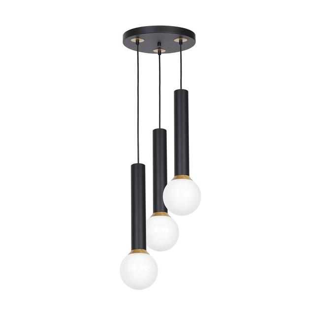 Jeffersonville 3-Light Cluster Globe Pendant Fairmont Park Finish: Black on Productcaster.