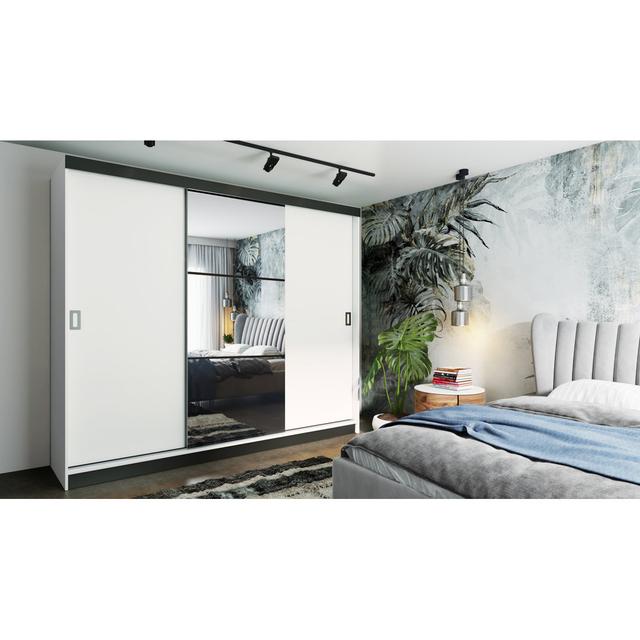 Makal Balkaran 2 Door Sliding Wardrobe Ebern Designs Finish: White on Productcaster.