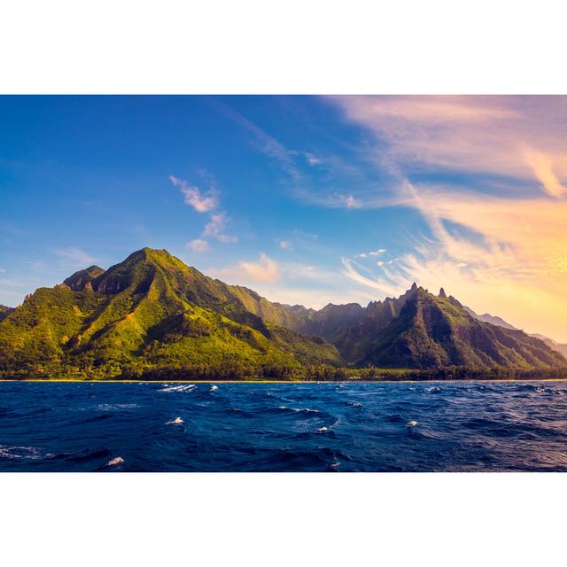 Dramatic Landscape Of Na Pali Coast, Kauai, Hawaii by MartinM303 - Wrapped Canvas Print Union Rustic Size: 30cm H x 46cm W x 3.8cm D on Productcaster.