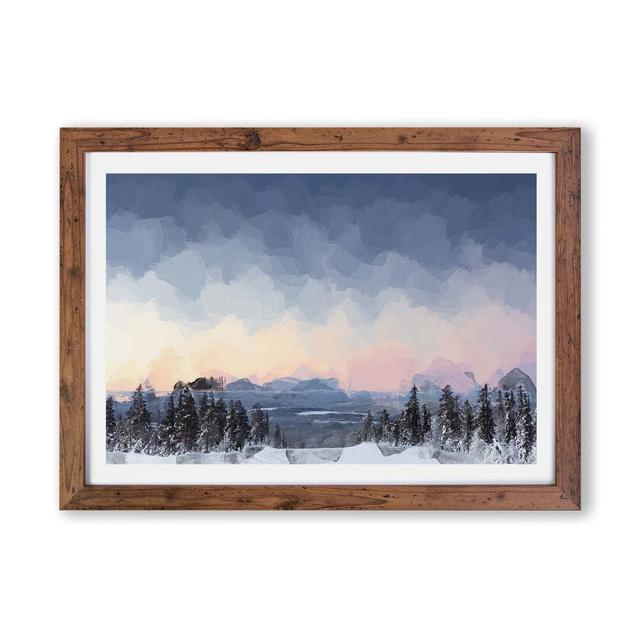 Sunrise in Finland - Picture Frame Graphic Art Print on Paper East Urban Home Frame Option: Walnut, Size: 62cm H x 87cm W x 2cm D on Productcaster.