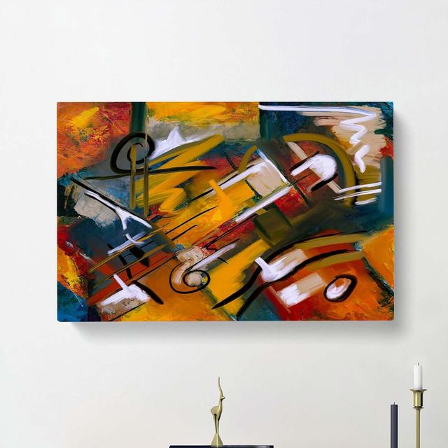 Abstract Art Painting Vol.172 by S.Johnson - Wrapped Canvas Painting East Urban Home Size: 50cm H x 76cm W x 3cm D on Productcaster.