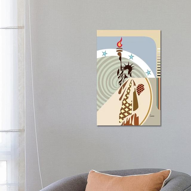 Statue Of Liberty by Lanre Studio - Wrapped Canvas Print ClassicLiving Size: 66.04cm H x 45.72cm W x 3.81cm D on Productcaster.