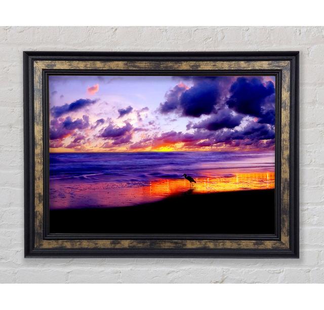 Blazing Ocean Sunset - Single Picture Frame Art Prints Bright Star Size: 29.7cm H x 42cm W x 8cm D on Productcaster.